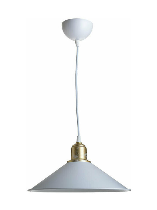 Pakketo PWL-0964 Κρεμαστό Φωτιστικό Λευκό με Ντουί E27 30x30x62εκ.