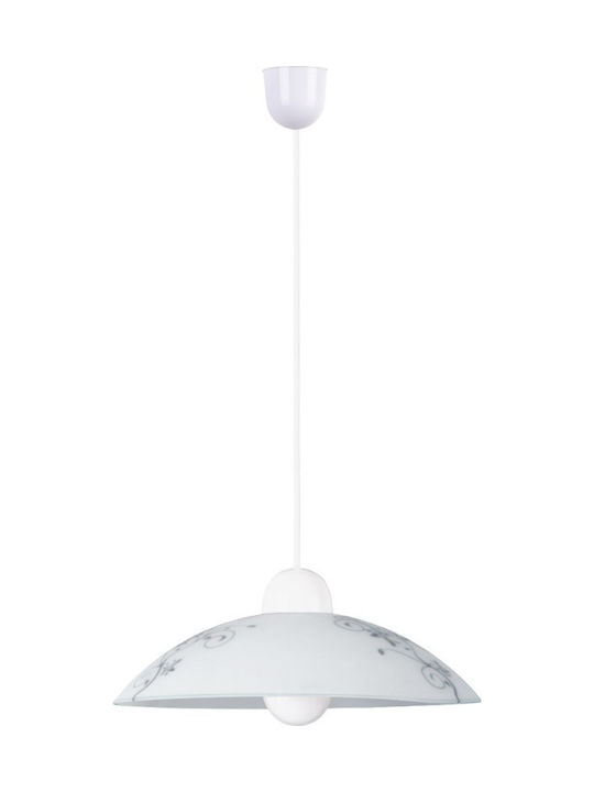 Rabalux Pendant Light White Bell with Socket E27 31.5x8.5cm