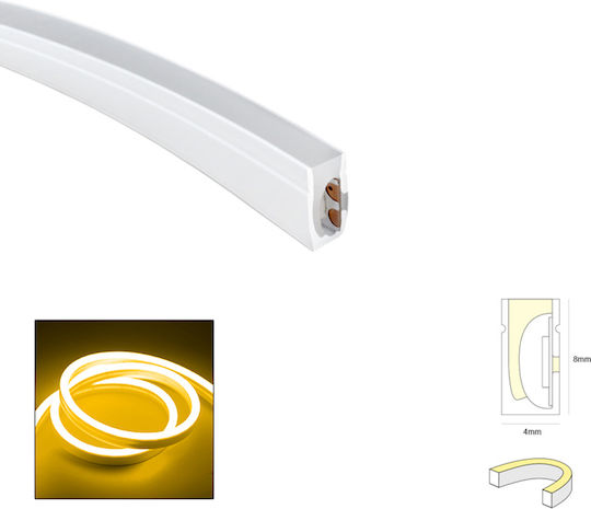 Wasserfester LED-Streifen 24V Gelbes Licht 1m Neon-Flex