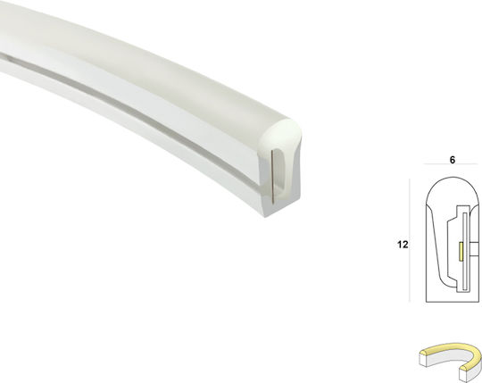 Wasserfester LED-Streifen 12V Gelbes Licht 1m Neon-Flex