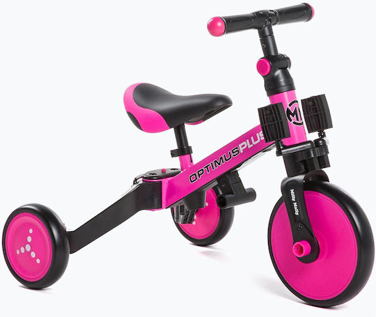 Milly Mally Optimus Plus Convertible with Parental Handle 4 in 1 for 12 Months Pink