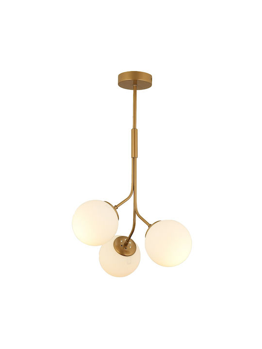 ArteLibre Mensa Pendant Light Gold with Socket E27 40x40x70cm