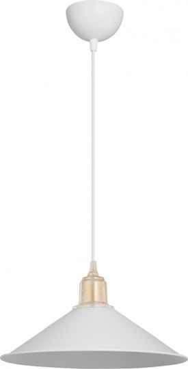 GloboStar Ferro Висящо Таванно Осветително Тяло Бяла Камбанка с Цокъл E27 30x30x15см