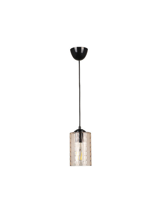 Megapap Alberto Pendant Light Black with Socket E27 10x10x60cm