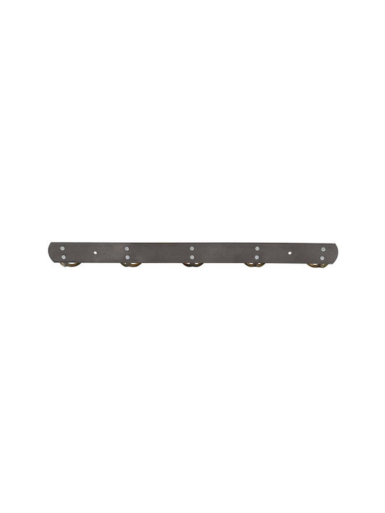 Cremastă de Perete Metalică 10 Compartimente Aurie 44.5cm
