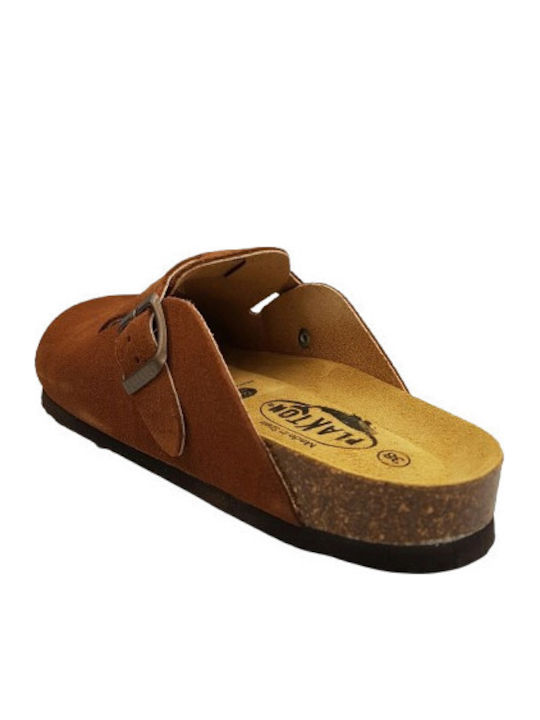 Afelpado Anatomic Leather Women's Slippers Brown