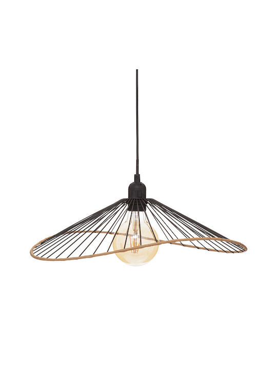 Pakketo Pendant Light Black with Socket E27 45x42cm