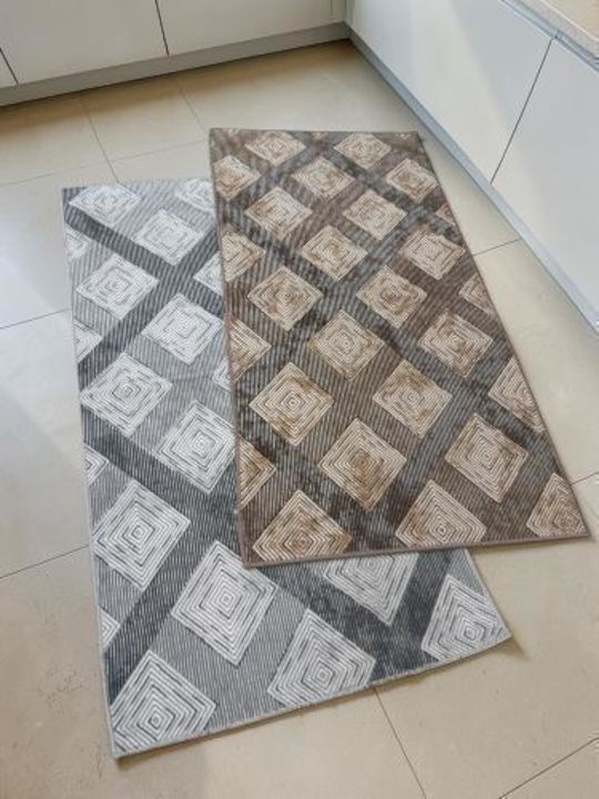 Linea Home 2504 Non-Slip Rectangular Gray Rug 150x220cm