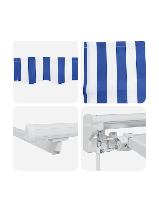 vidaXL Τέντα Βεράντας Μπλε 4x3m
