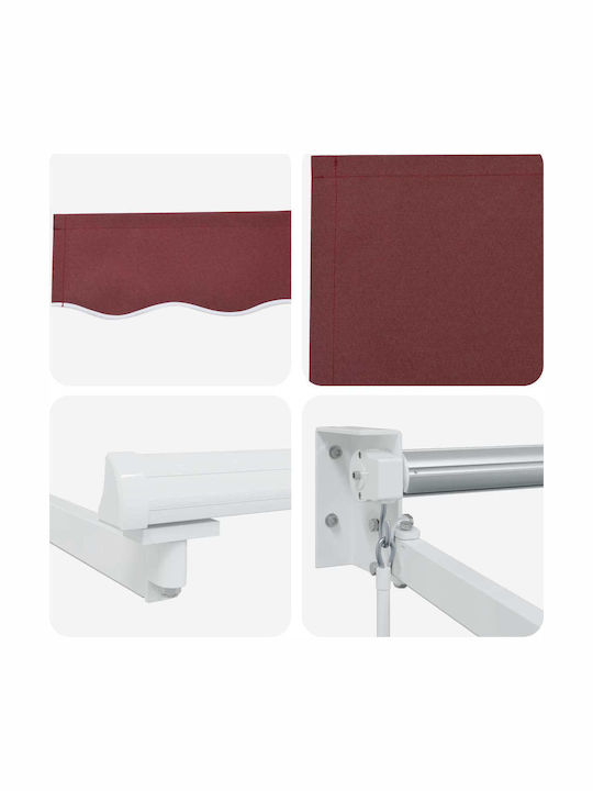 vidaXL Cort Terasă Burgundy 3x2m