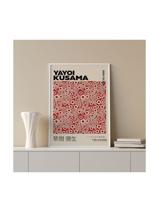 Poster Yayoi Kusama Red Polka Dots Art319 30cm X 40cm