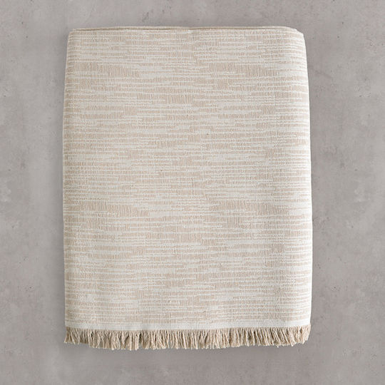 Rythmos Atticus Decorative Pillow Case 100% Cotton Beige 40x40cm
