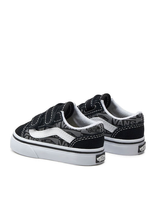 Old Skool Kids Sneakers with Scratch Black
