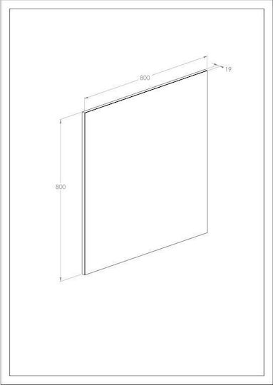Roca A812443000 Τετράγωνος 80x80cm