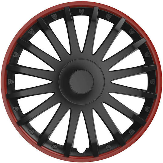 Auto Gs Car Hubcap Set Crystal 15" 4pcs Black