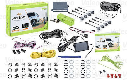 Valeo Car Parking System Beep & Park with Screen and 8 Sensors in Black Color