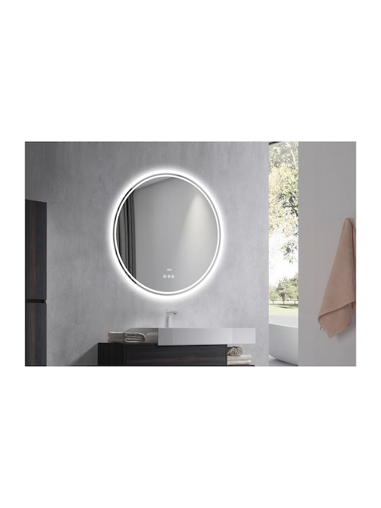 Naron Кръгло Огледало За Баня LED Touch