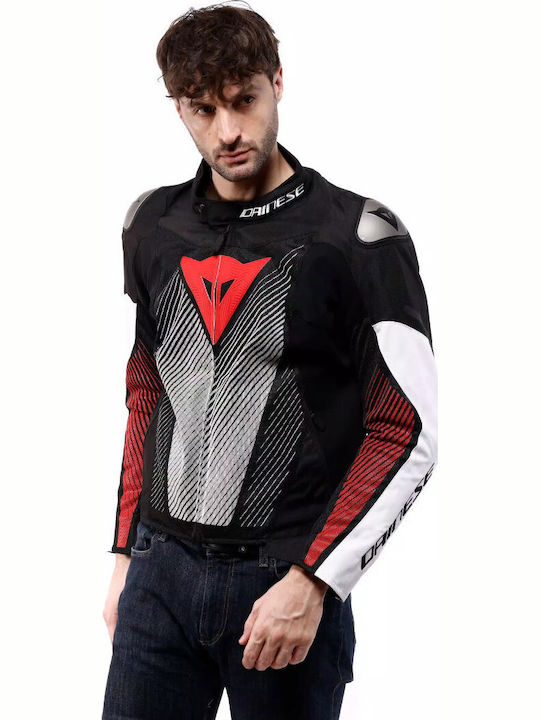Dainese Ventar Air-Tex Sommer Herren Motorradhülle Schwarz/Weiß/Rot