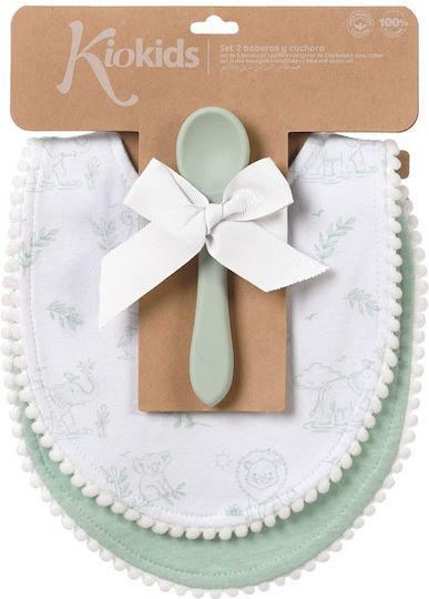 Kiokids Waterproof Silicone Bib Mint