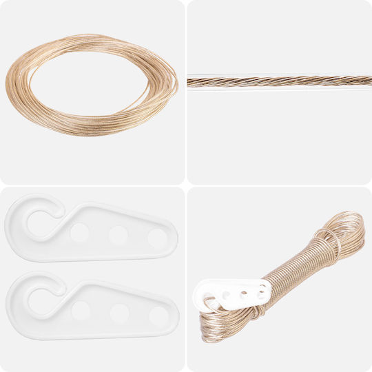 Stahl Drahtseil Wäscheleine Starkes Seil In PVC Beschichtung 10 M