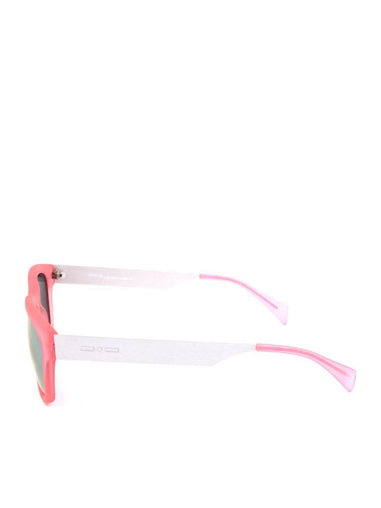 Italia Independent Unisex Sunglasses with Pink Frame and Pink Lenses