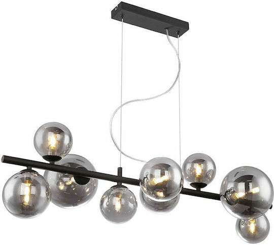 Globo Lighting Riha Pendant Light Black 86x360x120cm Globo Lighting Riha Pendant Light Black 86x360x120cm