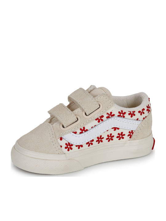 Old Skool V Παιδικά Sneakers με Σκρατς Μπεζ