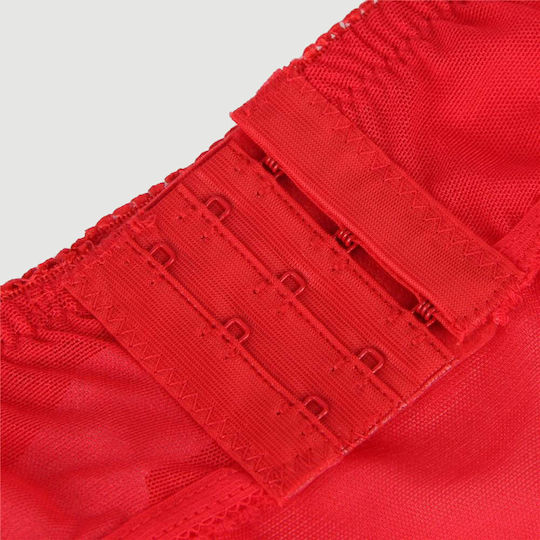 Sexy Dessous-Sets Mit Spitze Straps Rote Strümpfe