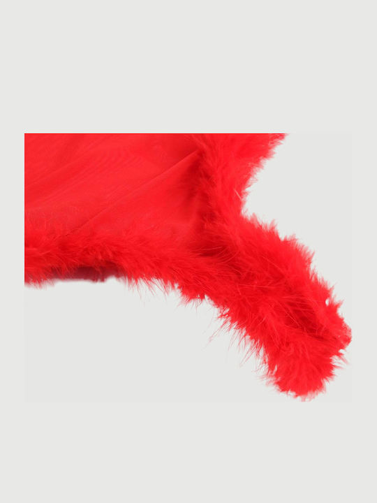 Plus Size Sexy Bodysuit with Transparency Red