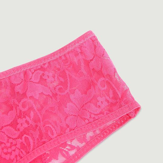 Plus Size Sexy Spitze Slip Schrittfrei Panty Rosa
