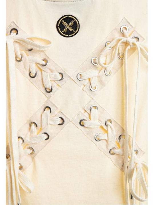 Women's Summer Short Sleeve Blouse Ecru