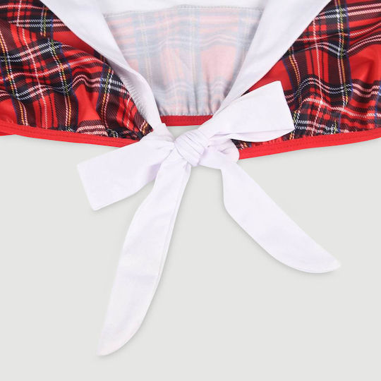Plus Size Σέξι Στολή Μαθήτριας Κολεγίου Sexy Uniform Student College Style Cosplay Suit – Καρό