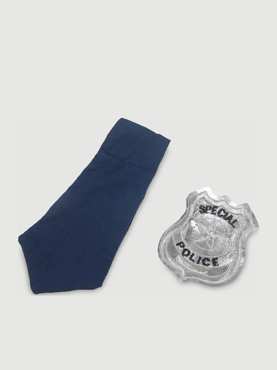 Plus Size Sexy Police Bodystocking V Neck Zipper Front Hollow Out Bodysuit Police Costume Badge Blue