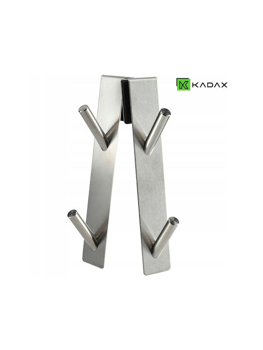 Kadax Double Silver Bathroom Hook