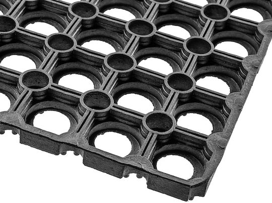 Kadax Non-Slip Rubber Black Doormat 100x75cm Thickness 22mm