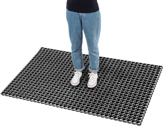 Kadax Non-Slip Rubber Black Doormat 150x100cm Thickness 15mm