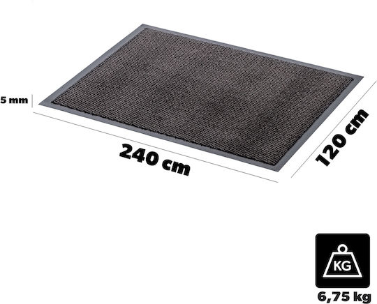 Kadax Πατάκι Εισόδου Αντιολισθητικό Γκρι x120εκ. Πάχους 5mm