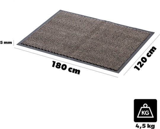 Kadax Kadax Non-Slip Brown Doormat 120x120cm Thickness 5mm
