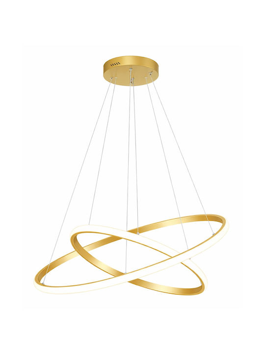 Powertech Deckenleuchte Gold LED mit Natürliches Weiß Licht 60x60x120cm