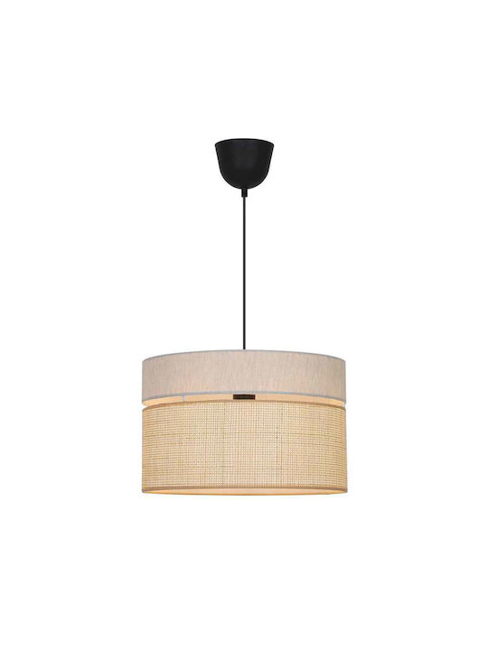 Viokef Andaman Κρεμαστό Φωτιστικό Μπεζ με Ντουί E27 40x40x20.5εκ.