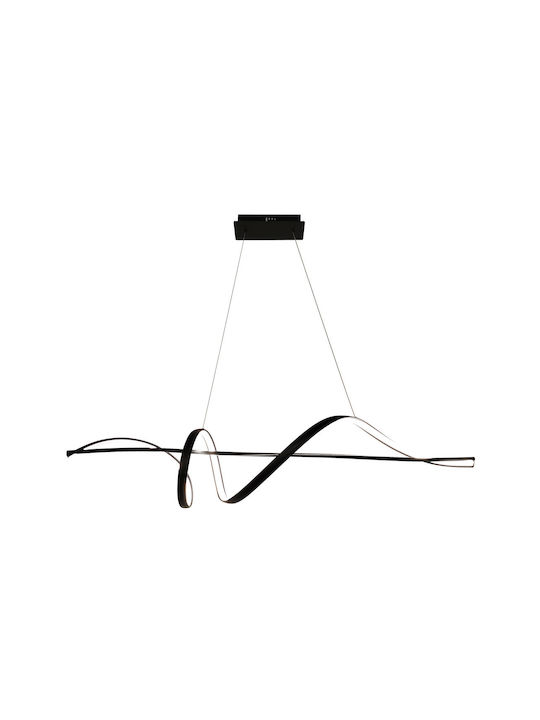 Eko Light Κρεμαστό Φωτιστικό Μαύρο LED με Φυσικό Λευκό Φως