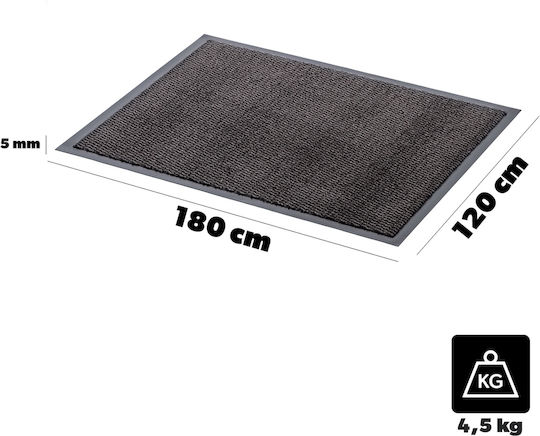 Kadax Kadax Fußmatte Rutschfest Grau 120cm Länge 5mm Dicke