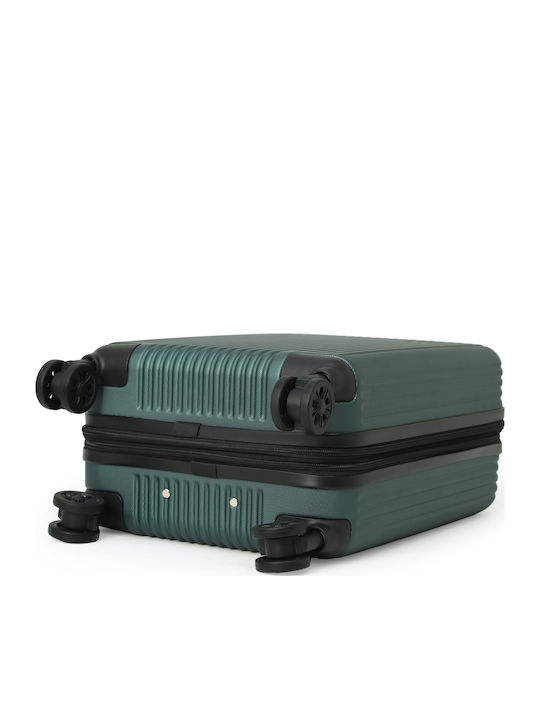 CabinFly Cabin Hard Green Travel Suitcase with 4 Wheels Height 55cm