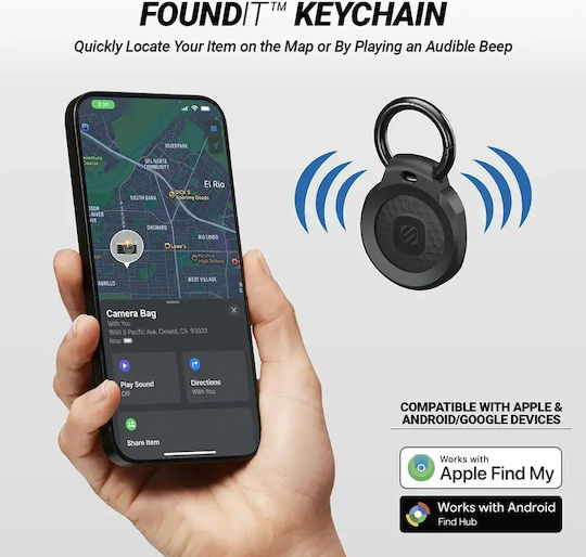 Scosche FoundIt Apple Find My Μαύρο