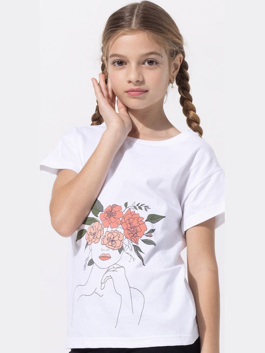 Kids Set with Leggings Summer 2 Pieces White