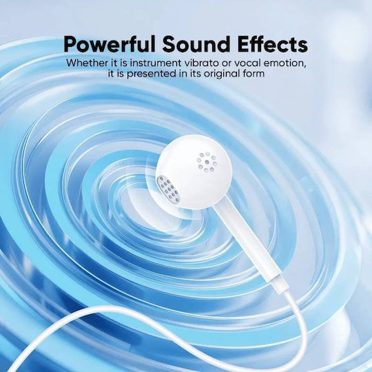 Vidvie In-ear Handsfree Ακουστικά με Βύσμα 3.5mm Λευκό
