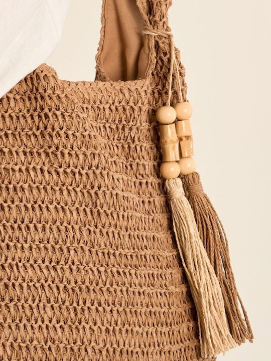 Straw Women's Shoulder Bag Beige