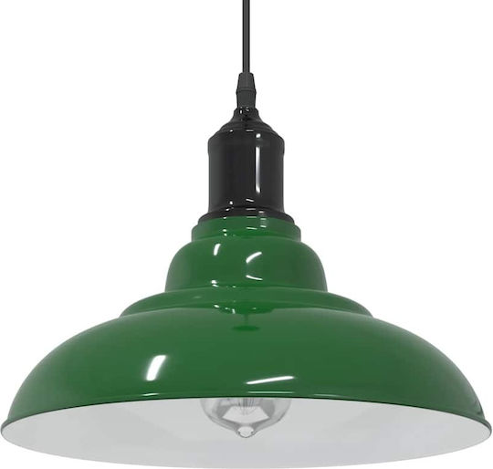 vidaXL Adjustable Green Pendant Ceiling Light with E27 Socket 31x31cm