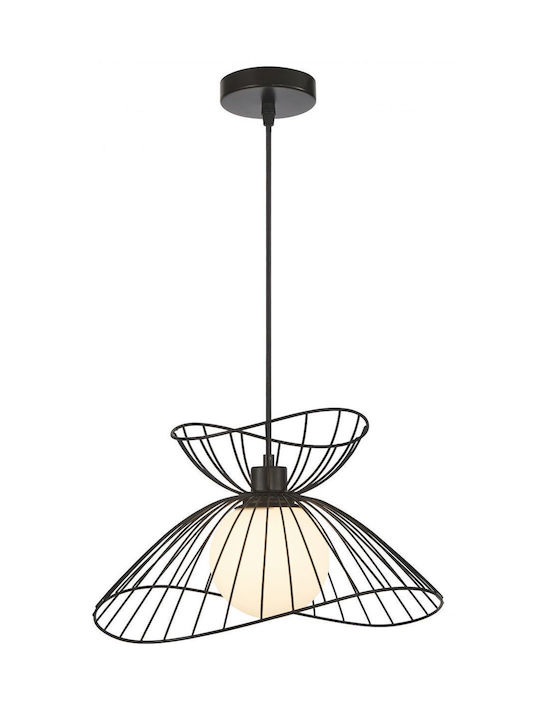 Viokef Belinda Pendant Light Black Ball with Socket E27 45x29cm
