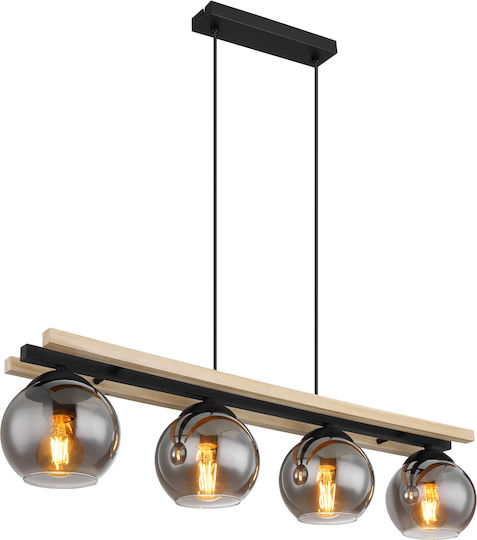 Globo Lighting Κρεμαστό Φωτιστικό Μαύρο 85x15x120εκ.